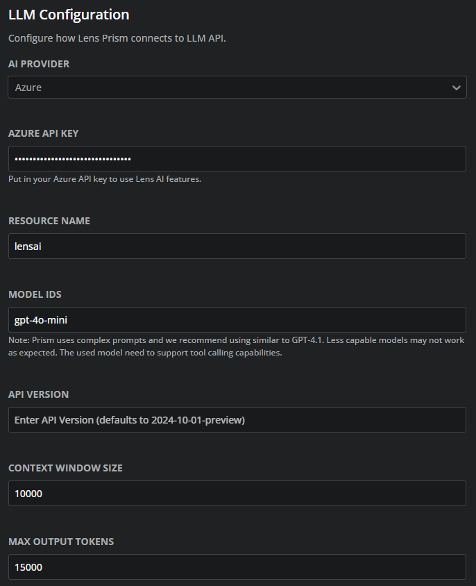 an example of configs