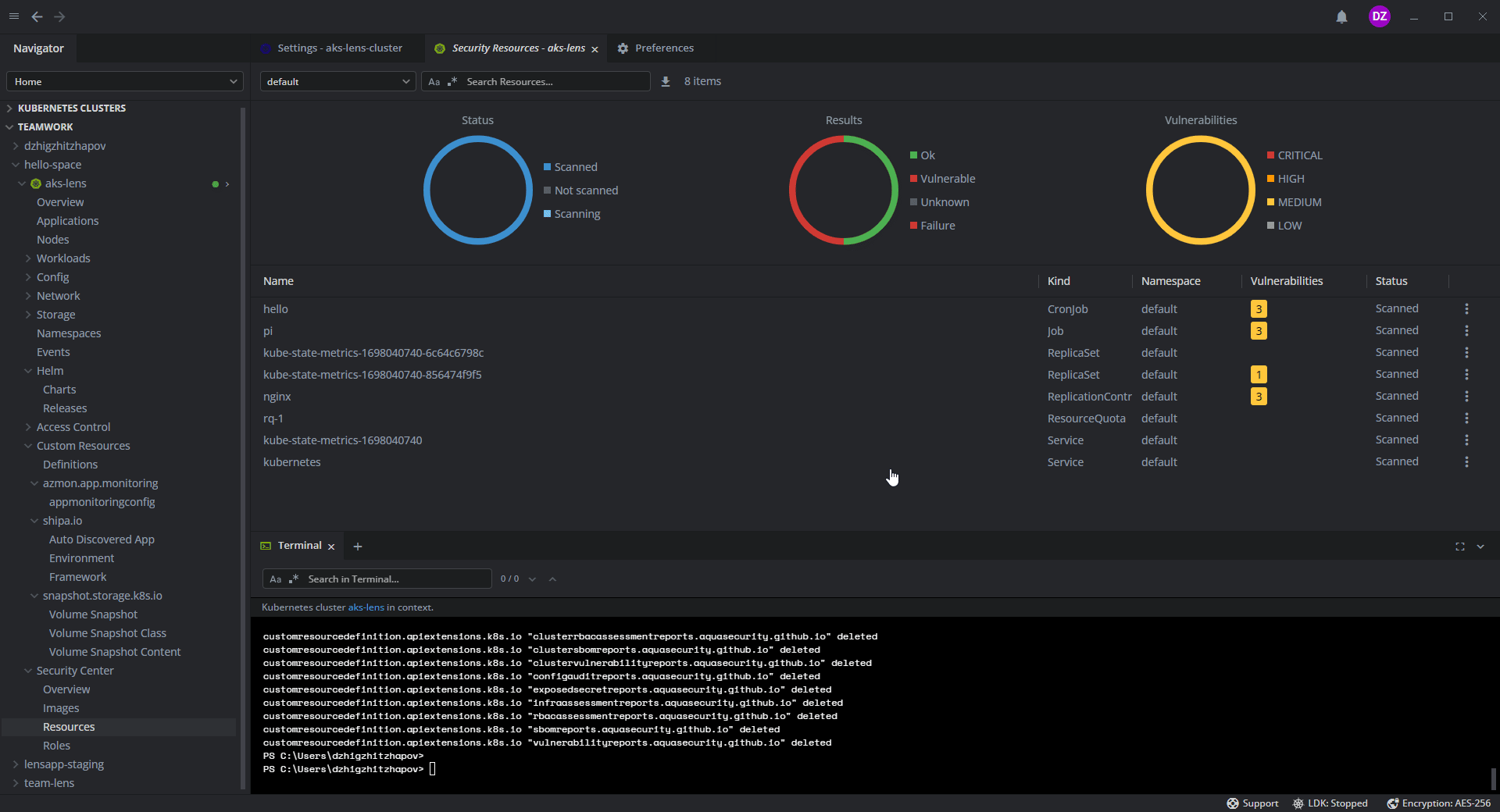 a GIF illustrating export of a report