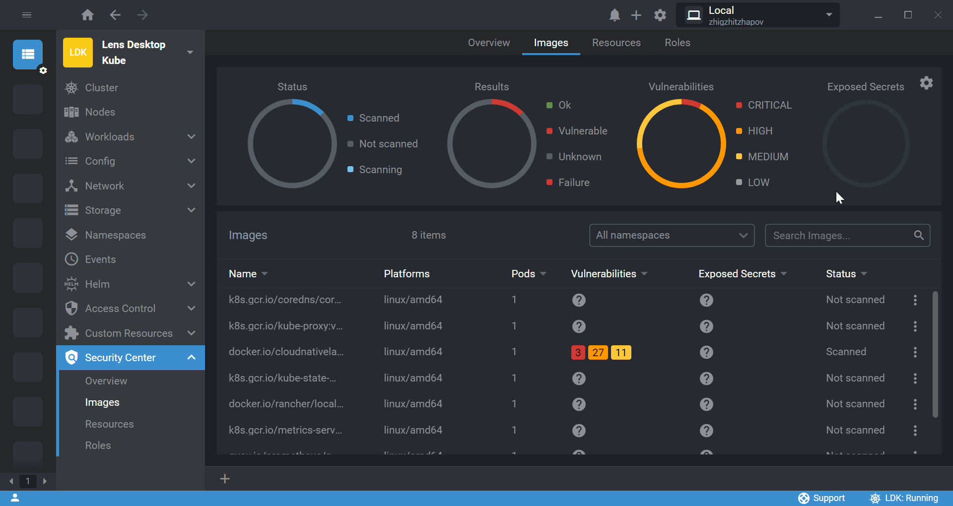 a GIF illustrating export of a report